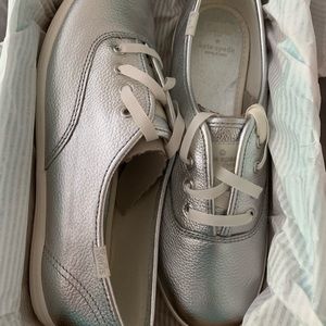 Brand new in box silver Kate Spade Keds!